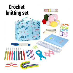 Kit de Tejido de Ganchillo, Hilo de Algodón Cuadrado, Herramientas de Tejido, Accesorios Ecológicos y Suaves para Bricolaje, Paquete de Iniciación para Principiantes, Portátil - Product Image 6
