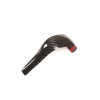 Coque de pommeau de levier de vitesse en fibre de carbone véritable haute brillance pour la décoration intérieure de voiture 2011-2017, accessoires de modification.