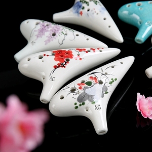 โอคาริน่าเซรามิก 12 รู แบบเคลือบลายภาพวาดหมึกจีน สำหรับผู้เริ่มต้น - Product Image 2