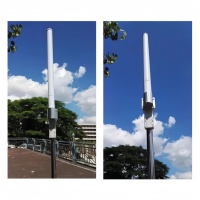 Antenne MIMO sans fil 2G 3G 4G 5G LTE en PVC, horizontale et verticale, pour poteau de 50-90 mm, gain 12 dBi, portée verticale 50 km, extérieure, étanche