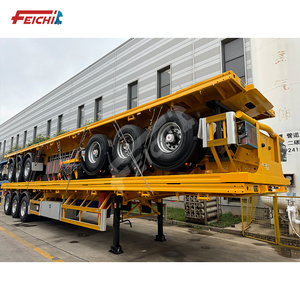 Feichi 3-assige 20ft 35ft 40ft Dieplader Oplegger 40 Ton Transport Container Lading Dieplader Vrachtwagen Aanhangwagen Export Naar Tanzania - Product Image 5