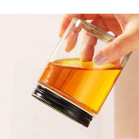 Stoples Kaca Bening 380ml dengan Tutup Logam untuk Pengalengan Selai, Kue Kering, Salad, Permen, dan Penyimpanan