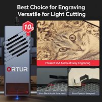 Graveur/découpeur laser à diode Ortur H10 10W - Sur table, refroidissement par air, double tête pour bois/métal/cuir/acrylique/verre - Facile à utiliser