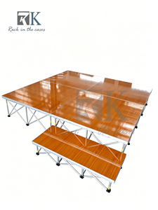 Customized Portable Folding <b>Stage</b> <b>Platform</b> Black Aluminum Alloy Outdoor Event Wedding <b>Stage</b> - Product Image 1
