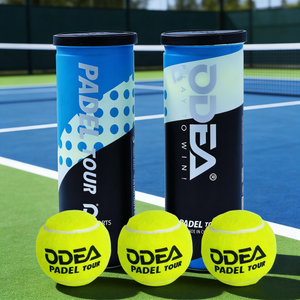 Balle de tennis certifiée ITF ODEA PADEL TOUR 2026, 47 % feutre de laine thaïlandaise et noyau intérieur en caoutchouc naturel, rebond : 135-147 cm - Product Image 3
