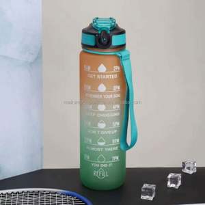Botella Deportiva Motivacional Fitness Time Maker Tritan SK, Libre de BPA, Plástico, con Logotipo Personalizado, 32oz 1000ml, Ecológica - Product Image 3