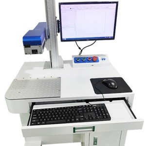เครื่องเลเซอร์ไฟเบอร์สำหรับทำเครื่องหมายแบบตั้งโต๊ะ ระบบพัลส์ พร้อมระบบวิชั่น ความแม่นยำสูง รองรับไฟล์ DXF หัวเลเซอร์ Raycus 110V 220V - Product Image 1