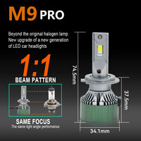 Ampoules de phares LED économiques haute puissance M9 Pro 130W 10000LM Canbus, taille mini, puce LED CSP 3570, phares LED H4 H7 H11