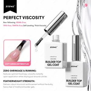 JTING Gel Constructor Transparente de Alta Calidad, Capa Superior Sin HEMA/TPO/TMPTA, No Requiere Limpieza, Fortalecedor 2 en 1, Esmalte de Uñas en Gel Transparente Multifunción - Product Image 2