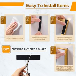 Wholesales 15 20 25 30mm Damage-Free Peel Off Removable Sticky Back Tape <strong>Hook</strong> <strong>and</strong> <strong>Loop</strong> Tape with Adhesive Back - Product Image 3