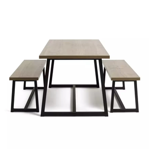 Banc de pique-nique cadre de Table mobilier d'extérieur métal acier noir Durable cadre de Table pieds de meubles en métal - Product Image 2