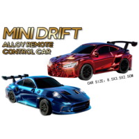 Nouveauté : Voiture RC en alliage 1:64, design cool, simulation de course, lumières, mini voiture télécommandée pour enfants
