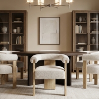 Fauteuil d'appoint sculptural moderne en boucle avec dossier enveloppant en chêne brossé pour salon et hôtel, vente en gros, OEM, personnalisé