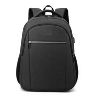 Ransel Laptop Oxford kapasitas besar, dengan Port pengisian daya USB, penutup ritsleting tahan air untuk penggunaan perjalanan dan bisnis