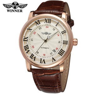 Reloj <span class=keywords><strong>de</strong></span> Pulsera Automático <span class=keywords><strong>de</strong></span> Lujo <span class=keywords><strong>para</strong></span> <span class=keywords><strong>Hombre</strong></span> T-winner Shanghai con Alarma, Números Romanos, Visualización <span class=keywords><strong>de</strong></span> Fecha y <span class=keywords><strong>Correa</strong></span> <span class=keywords><strong>de</strong></span> <span class=keywords><strong>Cuero</strong></span> - Product Image 3