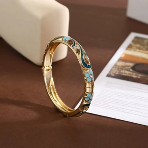 Bracelets Chinois Traditionnels en Émail Cloisonné, Vente en Gros d'Usine, Joncs Ouverts pour Femmes, Bijoux Tendance - Product Image 4