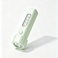Linterna Pequeña Recargable por USB, Batería de 1200mAh, 170lm, COB Lateral, Cuatro Modos, ABS, para Senderismo, Viajes, Linterna LED de Mano