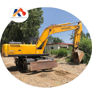 รถขุดมือสอง 21 ตัน ยี่ห้อฮุนได รุ่น 210W-7 สมรรถนะสูง พร้อมเครื่องยนต์ 5.9 ลิตร กำลัง 124 กิโลวัตต์  มอเตอร์เกียร์และปั๊มรวมอยู่ด้วย - Product Image 1
