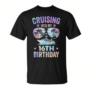 Cruising Into My 16Th <b>Birthday</b> T-Shirt Family Cruise <b>16</b> <b>Birthday</b> Shirt - Product Image 2
