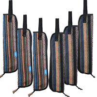 Ventes directes d'usine de cadre de tambour de haute qualité, sac de bâton de tambour de style ethnique, rayures verticales