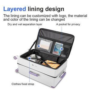 Pabrik grosir sesuai kasus troli perjalanan tas perjalanan pegangan lebar kapasitas besar dapat diperluas koper keras - Product Image 4