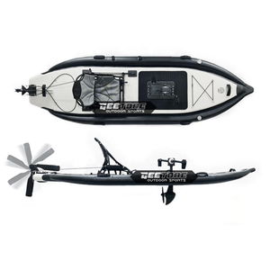 GeeTone Pédale de pêche en PVC renforcée pour la pêche en <span class=keywords><strong>kayak</strong></span> Pédale d'entraînement en point de chute Kayaks de pêche gonflables - Product Image 2