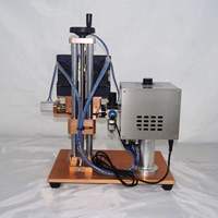 Machine à vis de couvercle en verre en plastique de bureau semi-automatique pressant la machine de capsulage