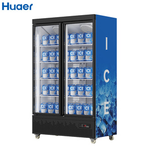 Comercial Supermercado Bebida Enfriador Vitrina Refrigerador Cubitera Congelador Vertical Expositor - Product Image 6