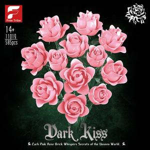 Bouquet de blocs de construction 11009, bouquet de roses noires, assemblage, enchantress bleue, fleur éternelle, jouet de construction unisexe, plastique - Product Image 4