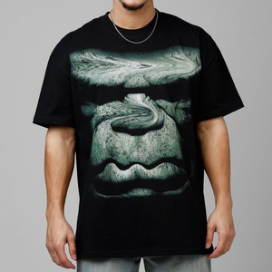 Oversized <strong>T</strong>-<strong>Shirt</strong> Hulk-Inspired Breakout Brick Wall Graphic Heavyweight Cotton Streetwear Tee Private Label Heavyweight - Product Image 1