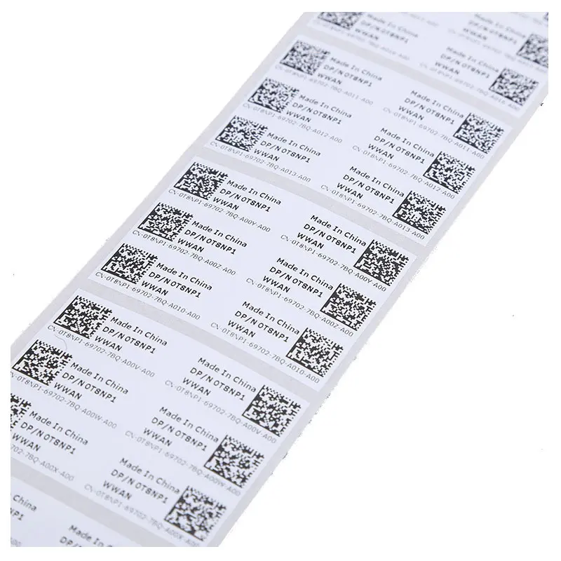 QR barkod seri numarası etiket çıkartmaları baskı vinil etiket üreticileri özel Logo PET PVC Shenzhen sanayi OEM ODM kabul