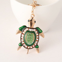 Dainty Zircon voiture porte-clés sac breloque coloré Mini tortue Zircon porte-clés à ma fille
