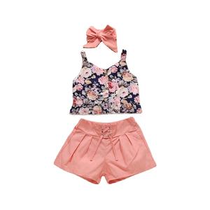 Conjuntos de Ropa de Boutique para Niñas, Camisas de Verano sin Mangas con Estampado Floral y Pantalones Cortos - Product Image 2