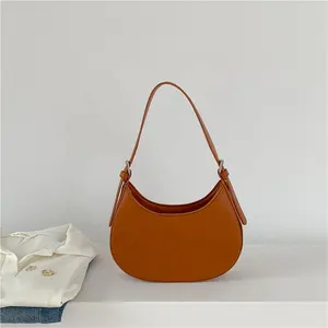 Custom Korean Ladies Hand Bags High Quality PU Leather Designer Fashion Handbags Famous Brands Plain Small Underarm Shoulder Bag