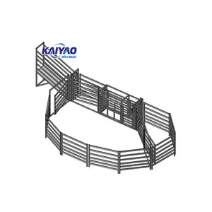 Heavy-Duty Hot-Dip Galvanized Cattle Yard Panels Security Fence for Livestock Manufacturer-Produced PVC Coated Metal Frame