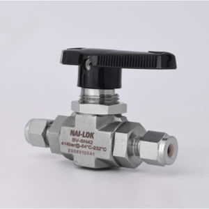 Vanne à boisseau sphérique à montage sur panneau 6000 psi en acier inoxydable 316, vanne d'instrumentation métrique 6 mm 8 mm 10 mm à double ferrule avec siège PEEK, vanne de régulation de gaz GNC - Product Image 4