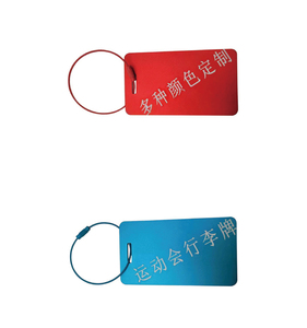 Anodisation personnalisée couleur gravée au laser métal aluminium mode étiquettes à bagages fête nationale noël pâques LANXUN LX2642 amour - Product Image 2