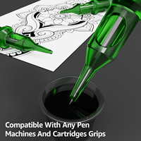 YABA 20 pièces Membrane System Pro Green Cartouches d'aiguilles de tatouage jetables à haute résilience
