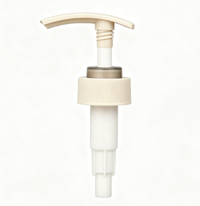 Bomba dispensadora de loción PP beige 33/410 con cierre de clip y tornillo para botella de champú, jabón de manos y cosméticos - Product Image 1