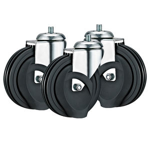 Chariot de supermarché de 5 pouces PU roues roues à quatre disques PU ascenseur roulettes roues pour caddies - Product Image 4