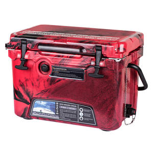 Glacière rotomoulée Kuer 20 quarts, camouflage rouge, portable, pour la pêche et le rangement extérieur - Product Image 1