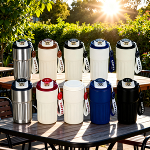 Tumbler Kopi Stainless Steel Berinsulasi dengan Logo Kustom, Layar LED Digital Penunjuk Suhu, Mug Termal Pintar untuk Hadiah Bisnis - Product Image 6