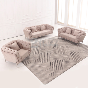 Conjunto de sofás para el hogar, tela de terciopelo para sala de estar, nuevo diseño Popular de Suecia - Product Image 3