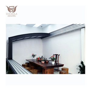 Demea điện phòng kính cho biệt thự di động sunroom Kính thiên văn gấp hợp kim nhôm tán phẳng mái đúc sân - Product Image 4