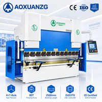 Machine de pliage automatique de roulements de moteur servo-hydraulique à barre de torsion électro-hydraulique 4+1 axes 80T2500 avec DA53TX