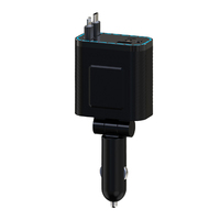 H11 chargeur de voiture 120w ciel étoilé haut atmosphère lumière câble télescopique un à quatre téléphone portable prise de Conversion de charge rapide