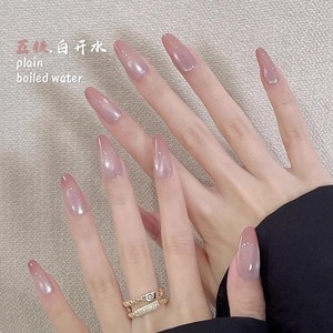 Kit de 12 Gels Ongles Effet Œil de Chat Imperméables – Blanc Litchi Printemps/Été, Effet Perles de Verre Glacées Transparentes – Exclusif - Product Image 5