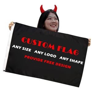 Promotional <b>Large</b> Silk Screen Printed Banner 3x5ft 3x5 3 X 5 Double Side Advertising Flag with Logo Digital Printing Custom Flag - Product Image 5