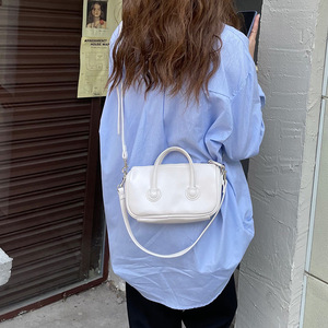 Sac bandoulière de conception coréenne, bleu brume, couleur unie, fermeture à glissière, sac à bandoulière portable pour femme, printemps 2021 - Product Image 3