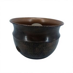 Metal Planter Pipe Simple Design Hose Pot for Garden Use Hammered <b>Fire</b> Pipe Holder <b>Fire</b> Hose Pot Vintage Style <b>Fire</b> Hose Reel - Product Image 1